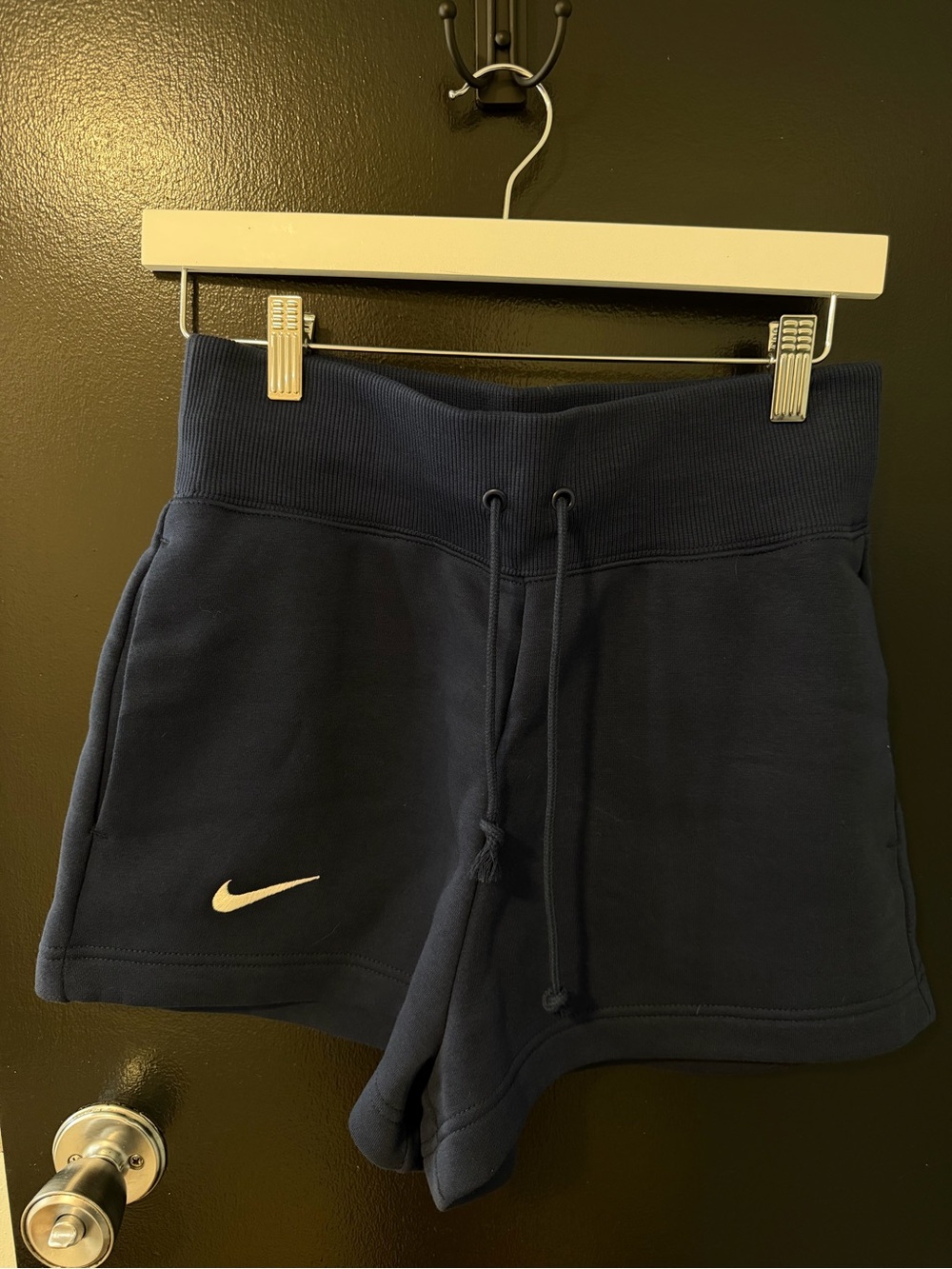 Nike Women's Navy Blue Drawstring Lounge Shorts